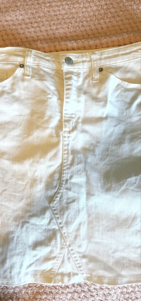 White Denim Skirt